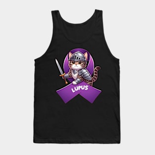 Cute Cat Lupus Awareness Warrior: Fighting for a Cause Tank Top